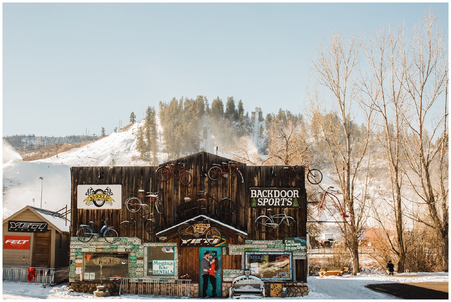 steamboat springs snowy engagement session
