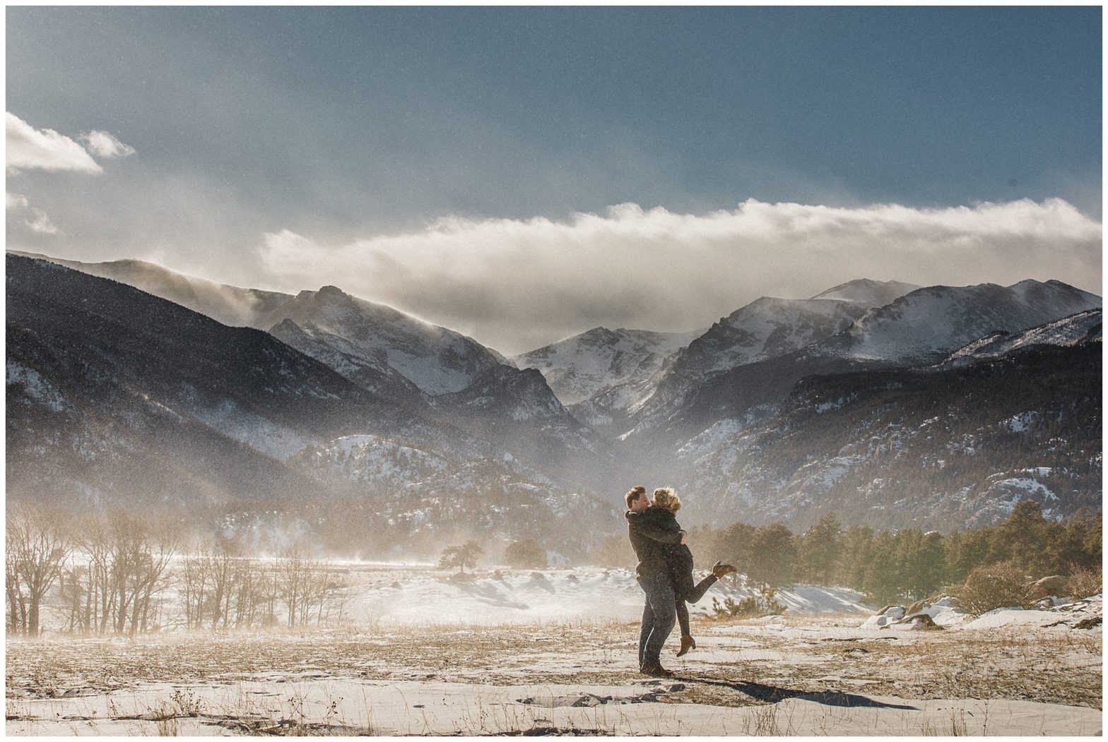 Rocky Mountain national park engagement photos